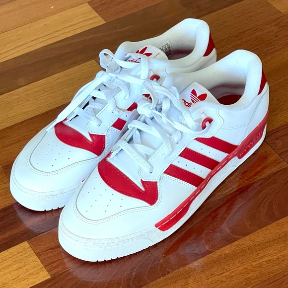 ADIDAS ORIGINALS Rivalry Low Sneakers Men's SIZE 11 Cloud White Team Power Shoes